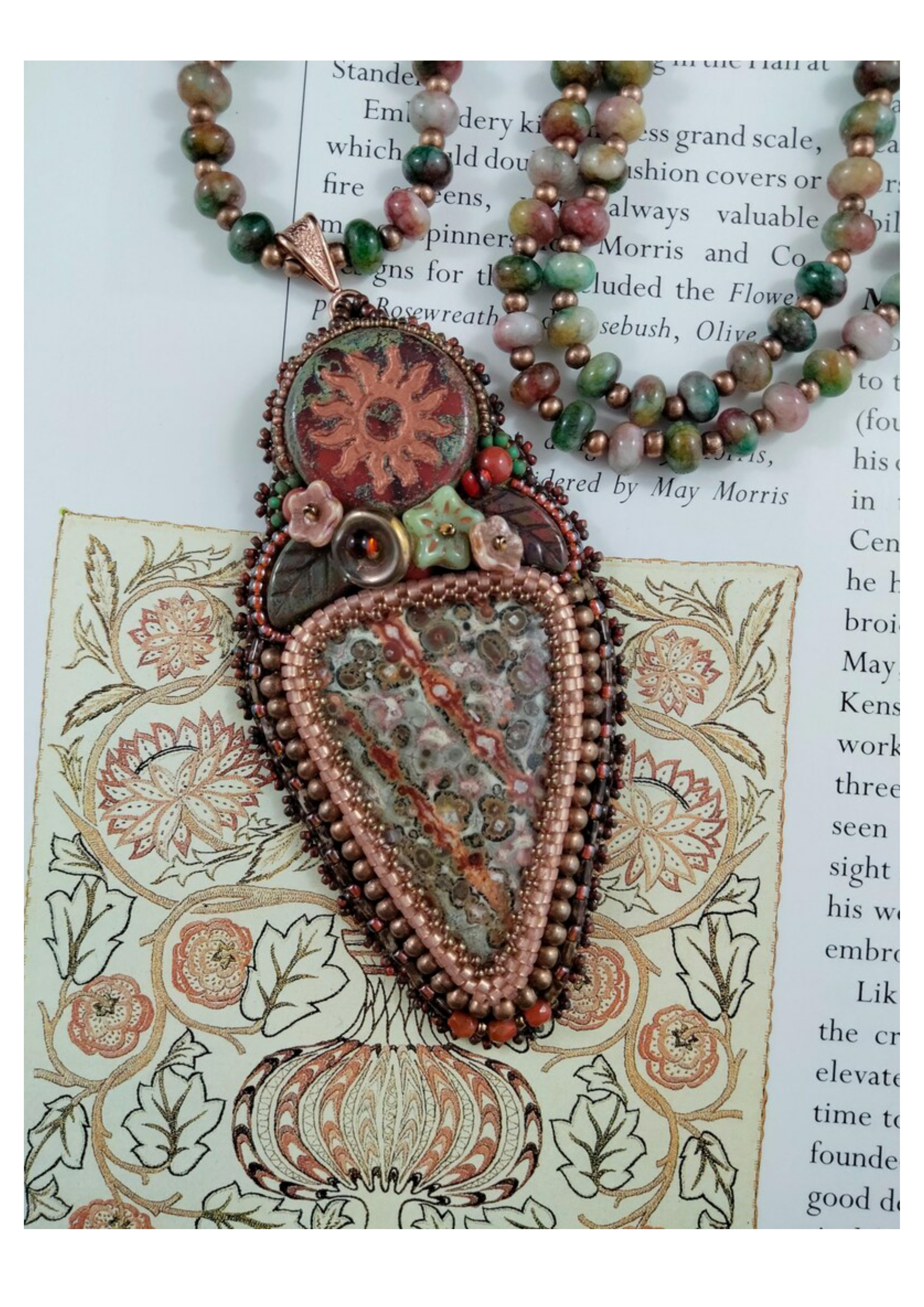 Leopard Skin Jasper Pendant Necklace