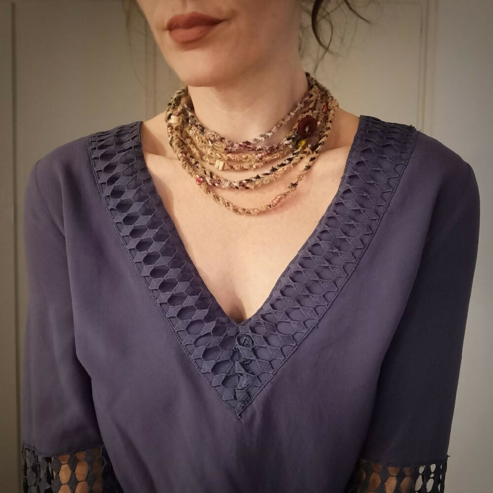 handmade cordage necklace style 1 bright