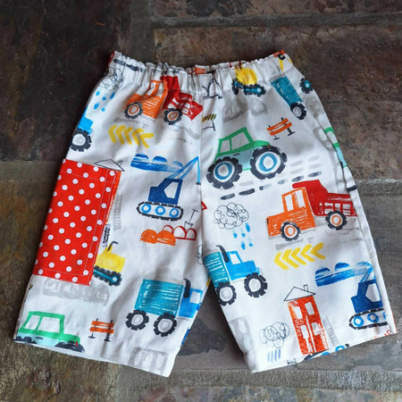 Toddler Boys Trucks and Diggers Shorts | Size 2