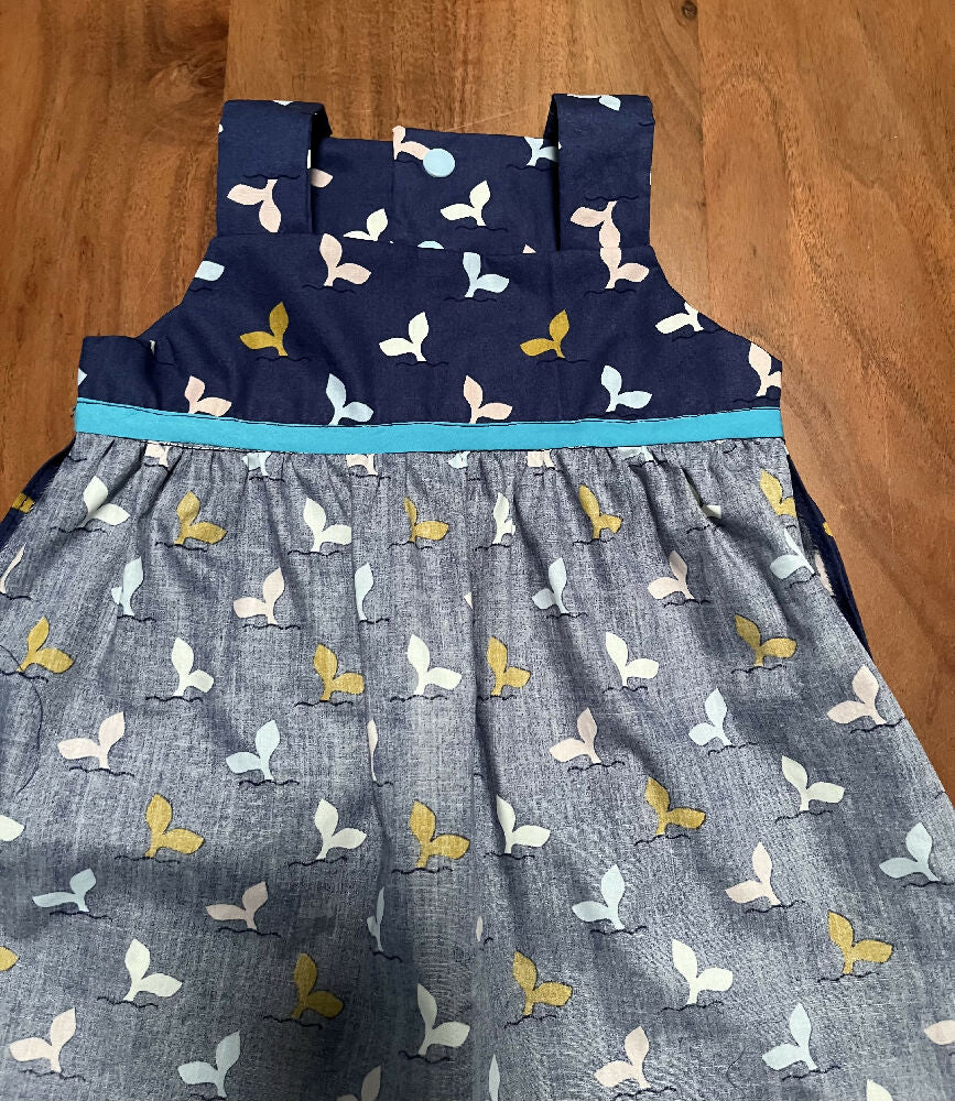 Summer sundress - 6 to 12 month old - navy