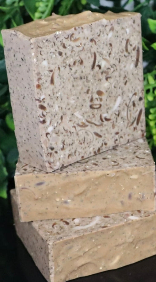 Handmade - 2 x Coffee & Oatmeal Confetti Scrub Bar