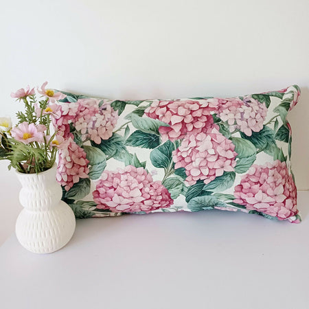 Hydrangea - Lumbar Cushion - Feather Insert Option