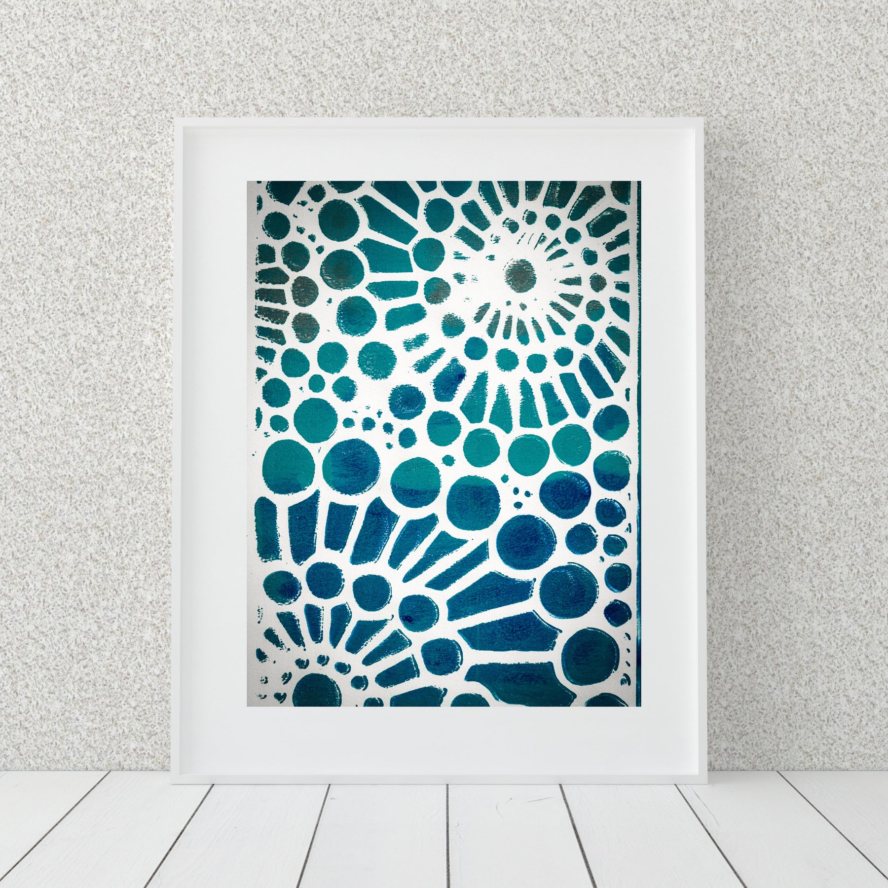 Abstract Ocean Inspired Teal Print