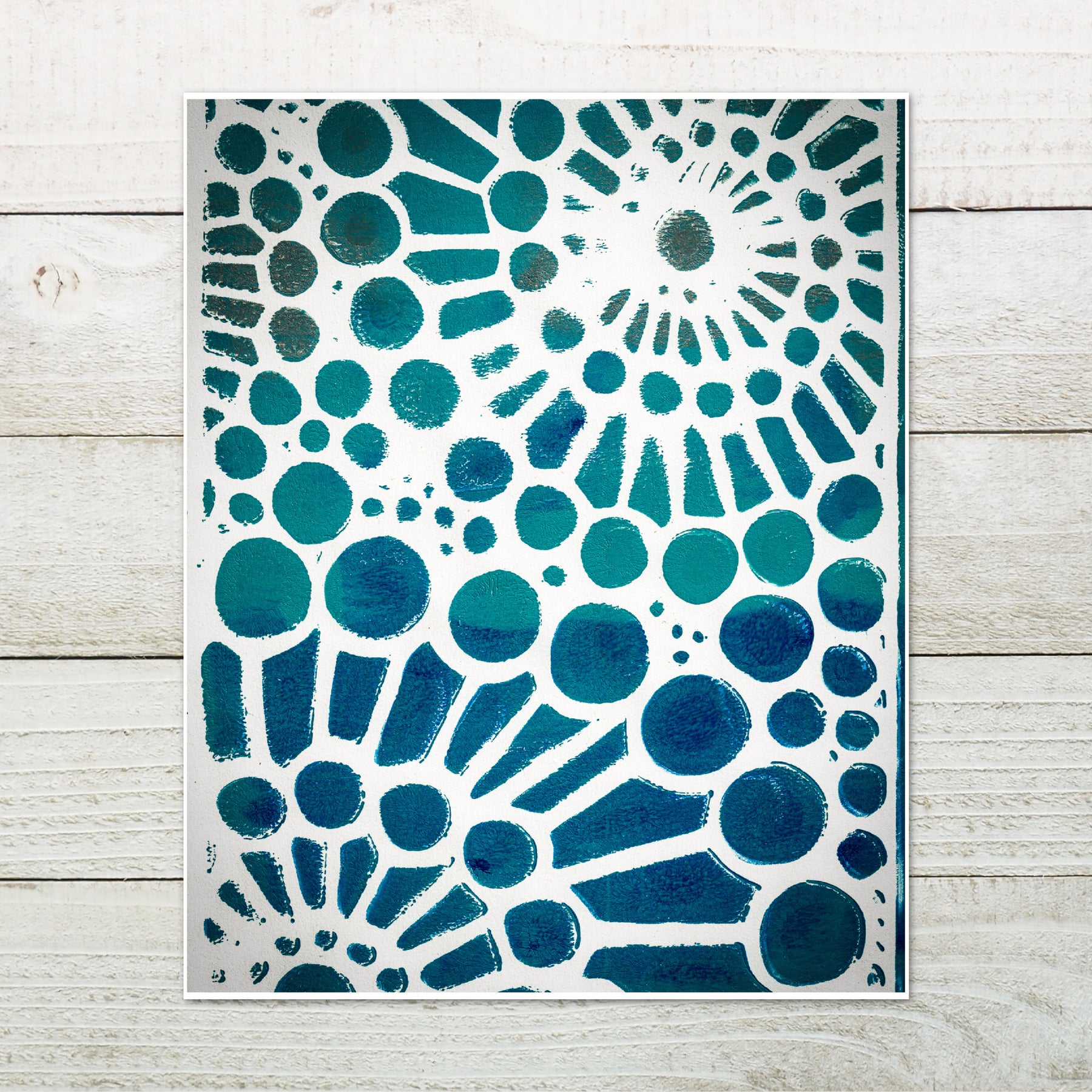 Abstract Ocean Inspired Teal Print