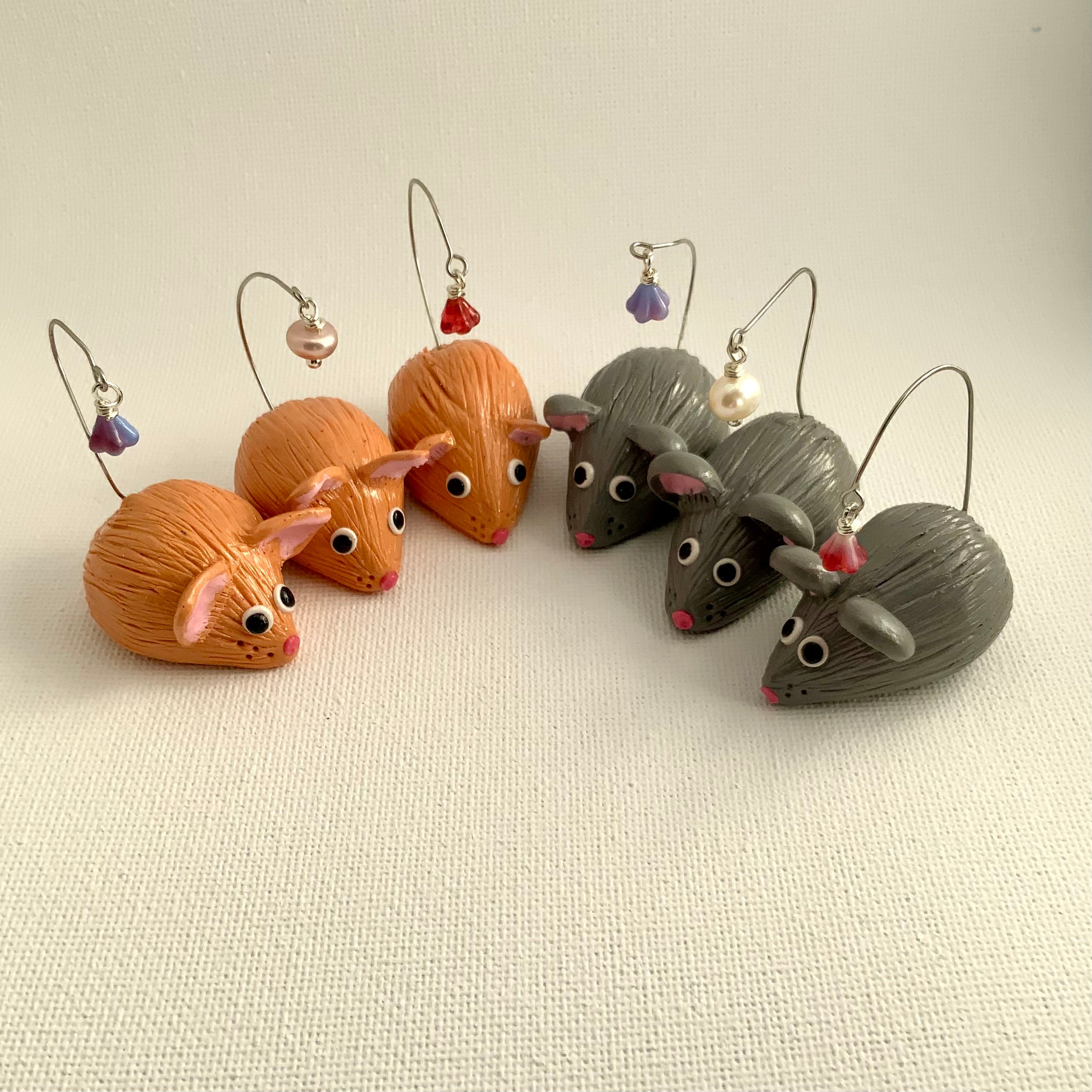 MouseMates Trios: Sweet Handmade Polymer Clay Mice