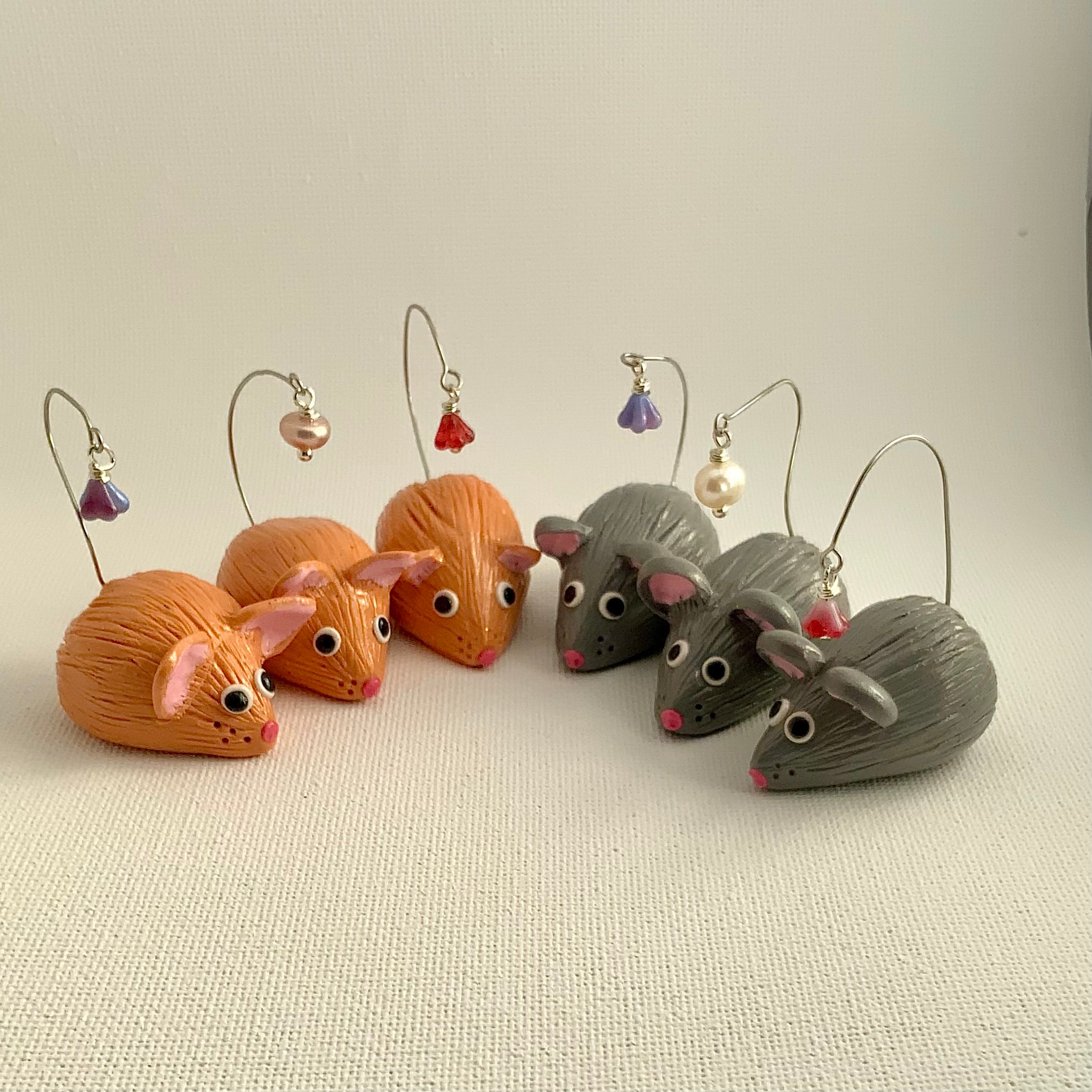 MouseMates Trios: Sweet Handmade Polymer Clay Mice