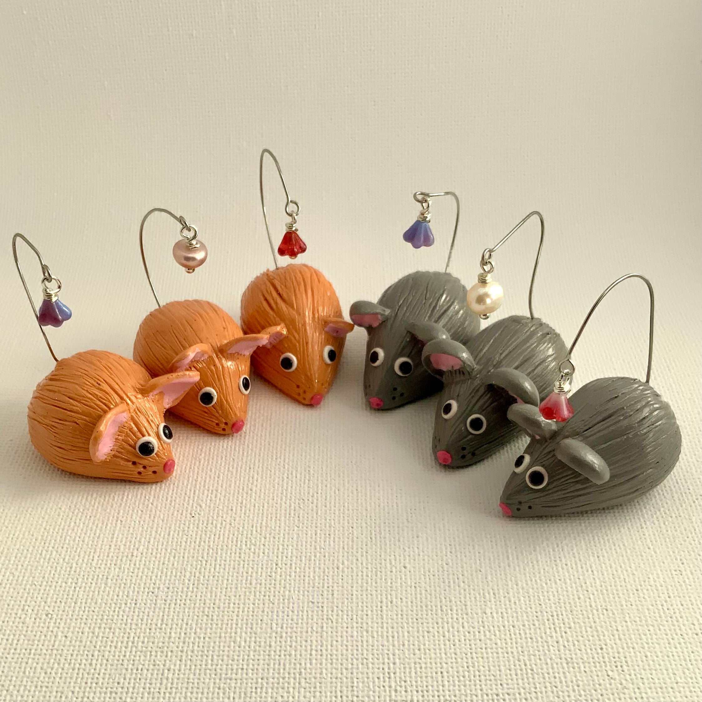 MouseMates Trios: Sweet Handmade Polymer Clay Mice
