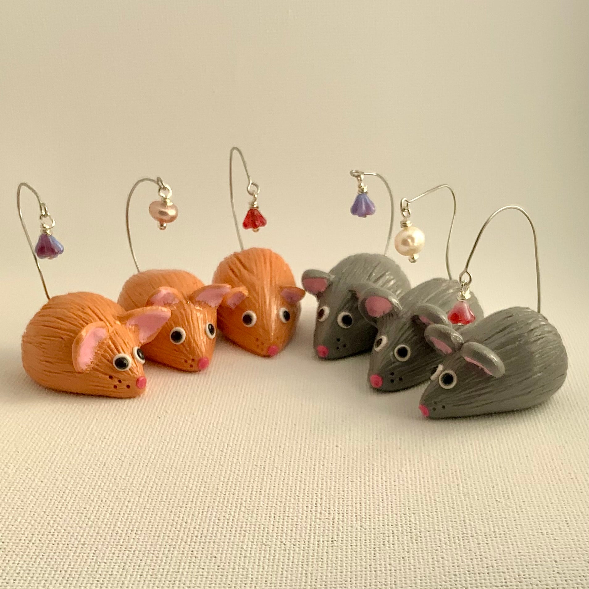 MouseMates Trios: Sweet Handmade Polymer Clay Mice