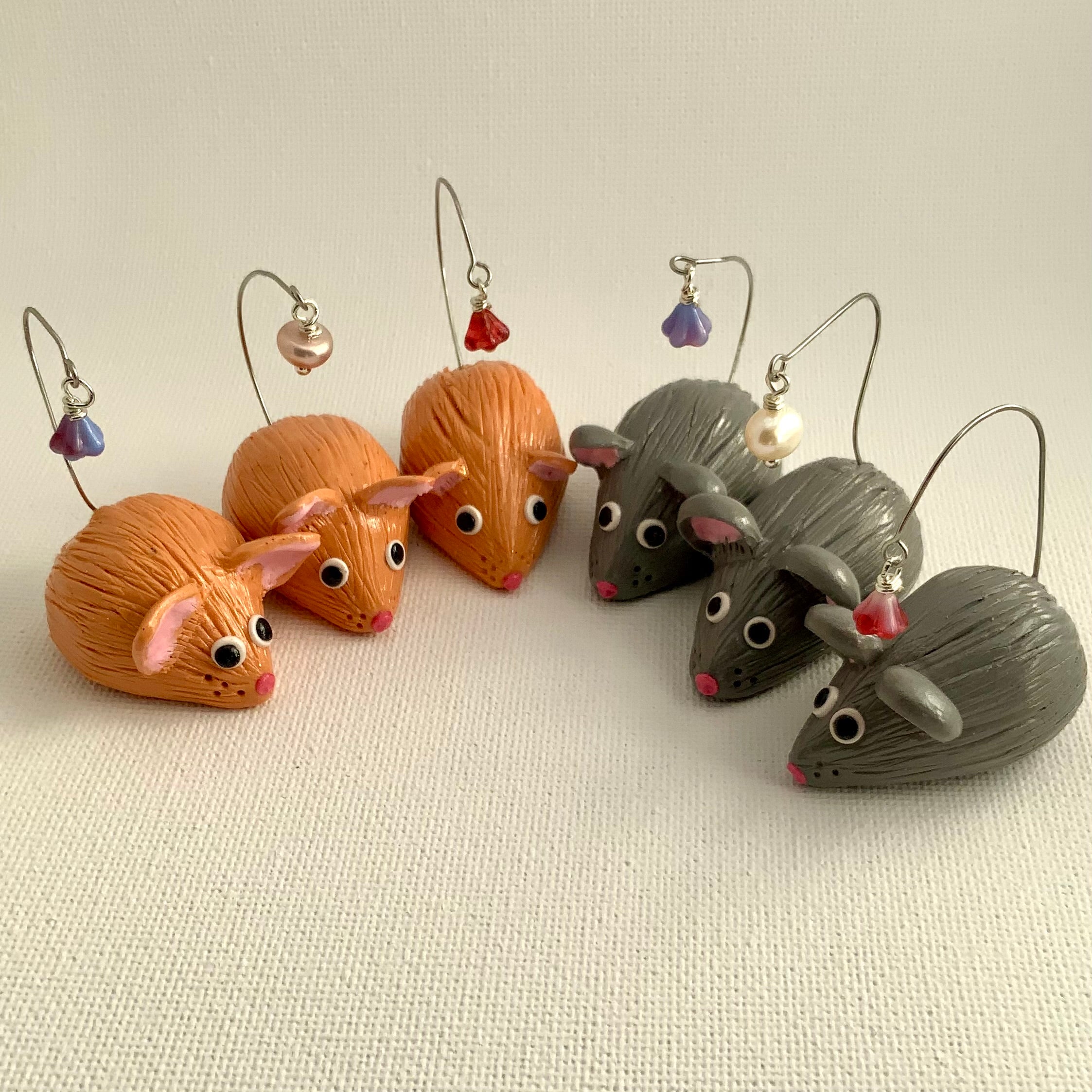 MouseMates Trios: Sweet Handmade Polymer Clay Mice