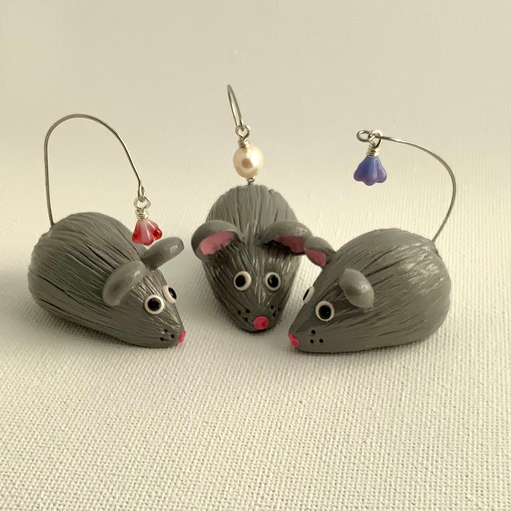 MouseMates Trios: Sweet Handmade Polymer Clay Mice
