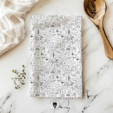Cotton Linen Tea Towel-Yes Chef -Australian shipping included