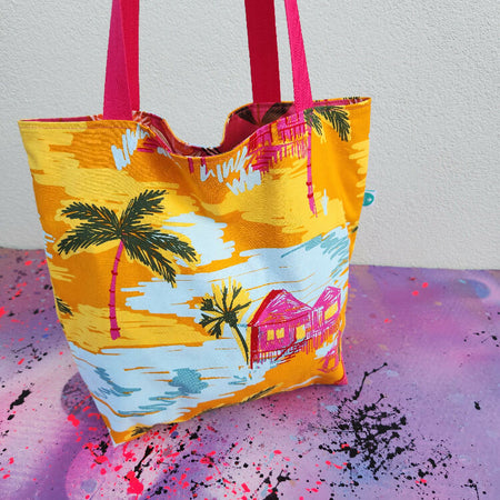 NQ Shacks and Proteas Colourful Medium Tote Bag