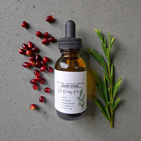 SuperFood face & neck oil. Chia, Pomegranate + Prickly Pear, Vegan