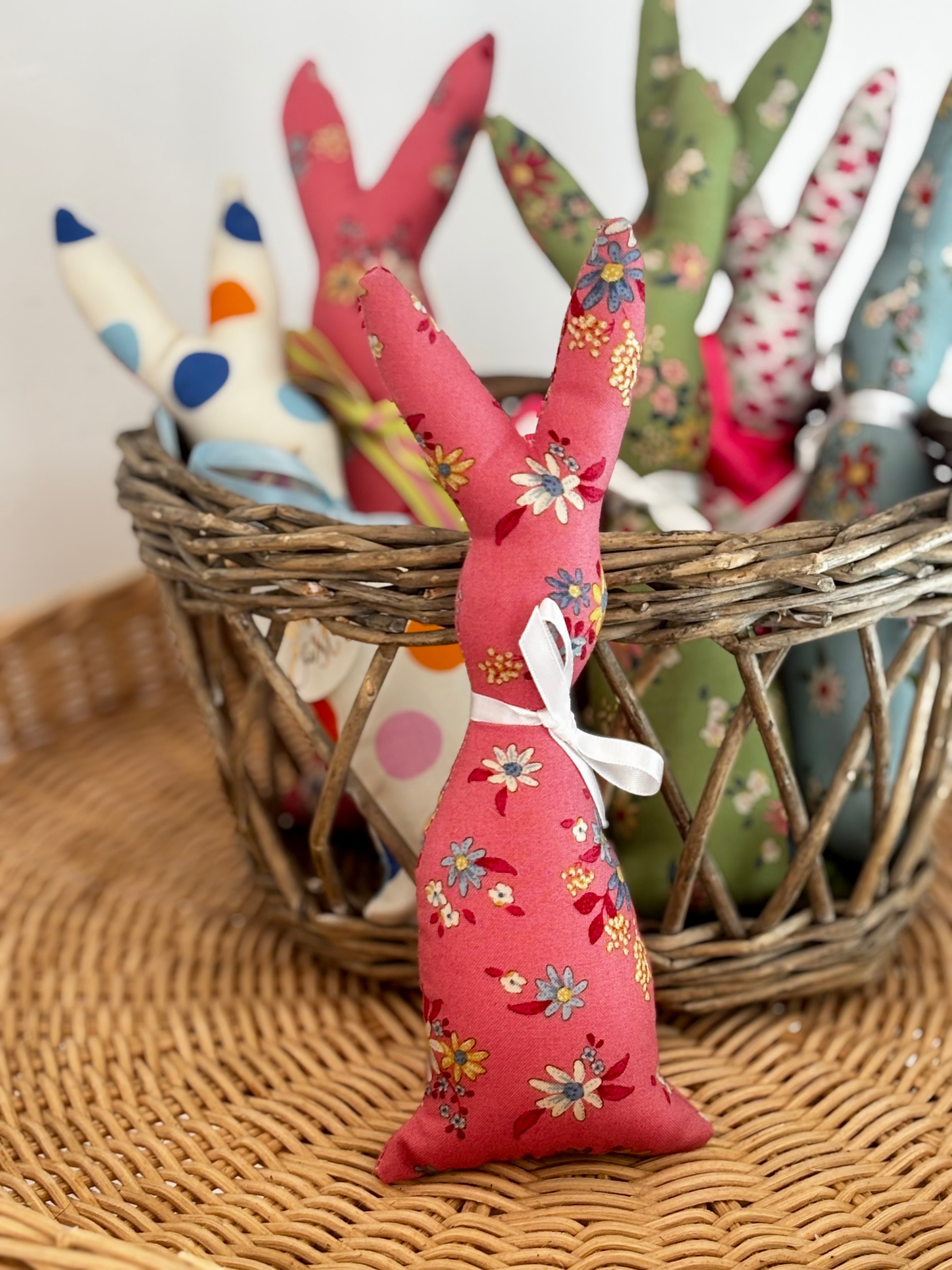 Pink Handmade Fabric Bunny