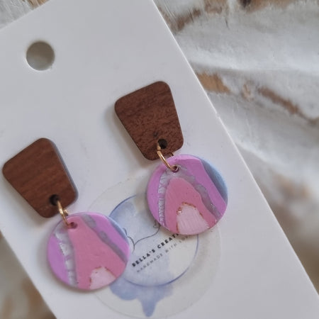 Pink Abstract Dangle