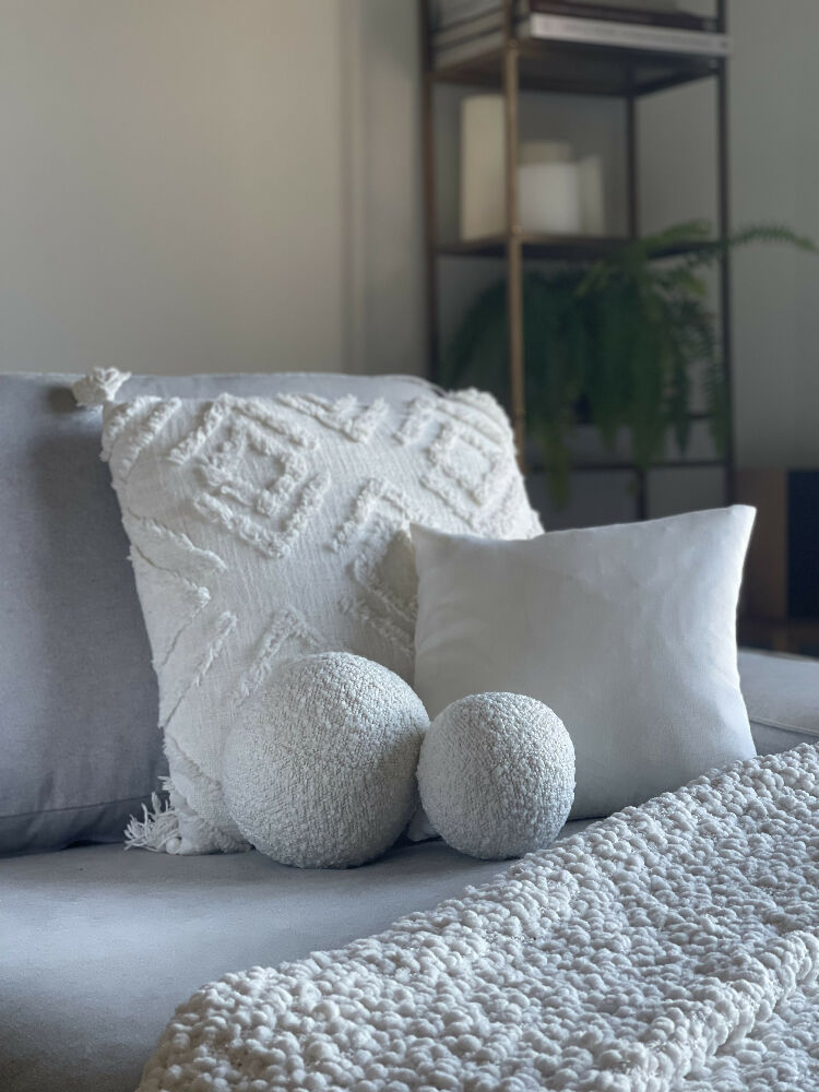 Boucle Sphere Cushion Small