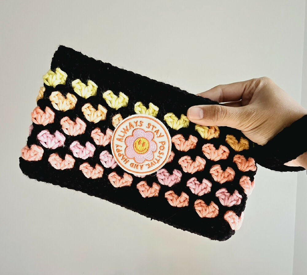 Oh My Heart Crochet Zip Pouch