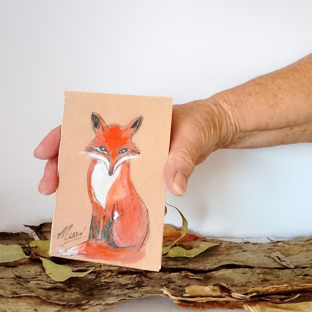 Handpainted Pocket Notebooks. Single or Set of 3. Bird and Animal designs