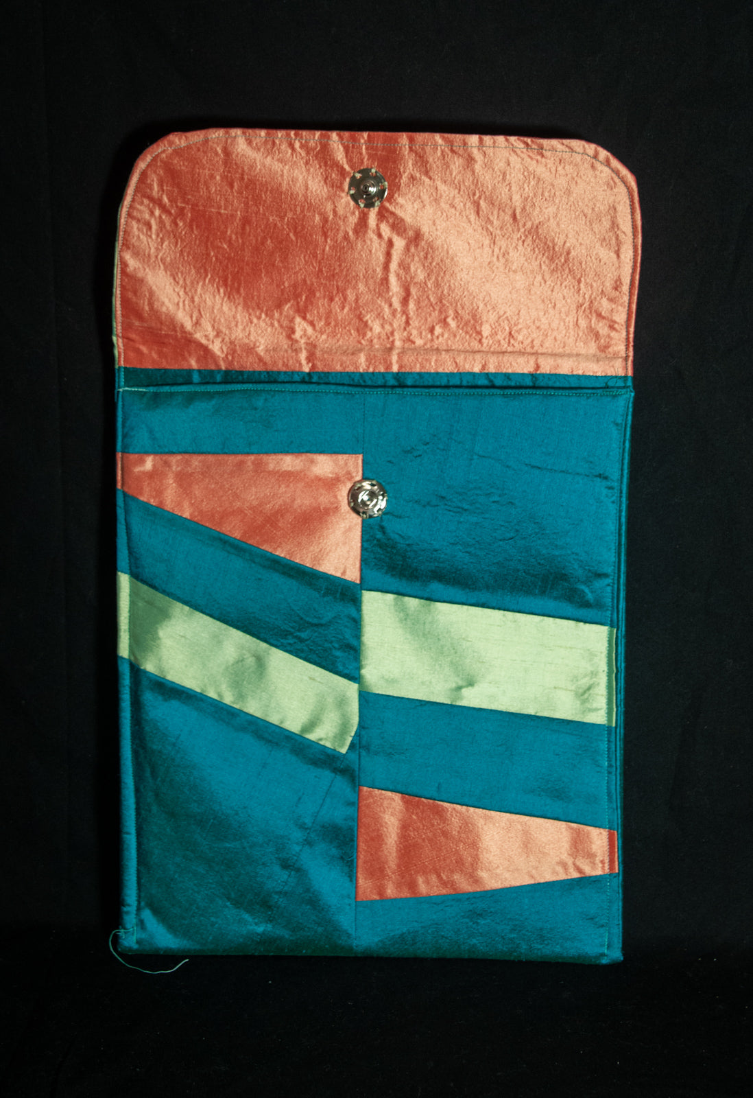 Green Silk Pouch for Tablet