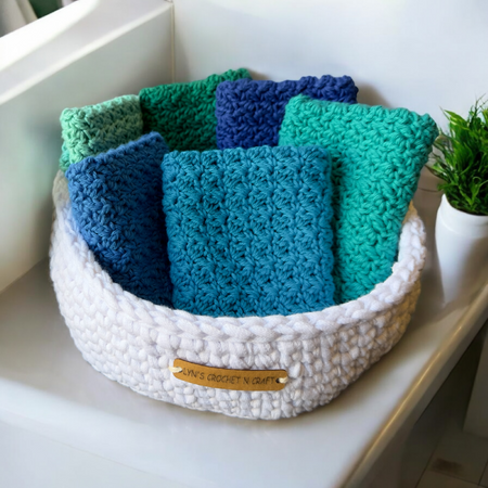 White Crochet Storage Basket – Elegant Handmade Organisation