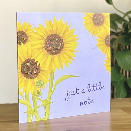 Original art greeting cards | Square Print | Single | Celtic Phoenix Sunflowers or Dragonfly