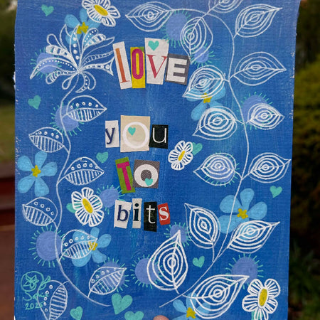 Love Notes : Hand Painted Small Pictures with Collage Messages for Someone You Love