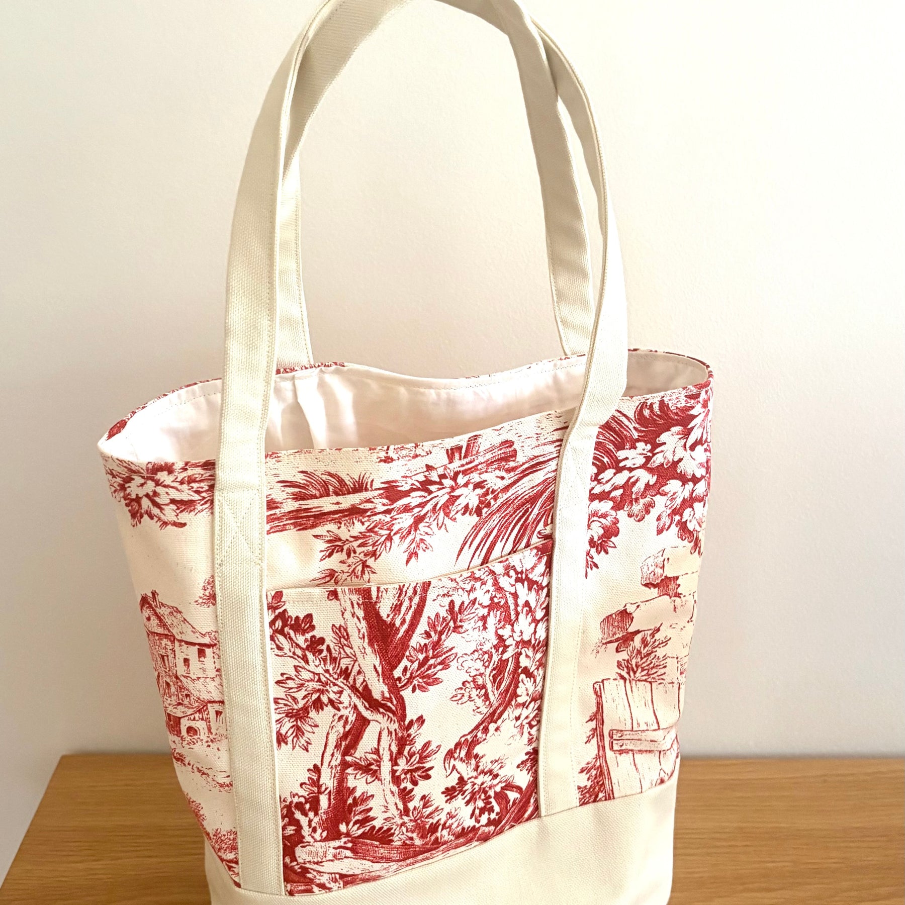 Vintage Print Canvas Totes