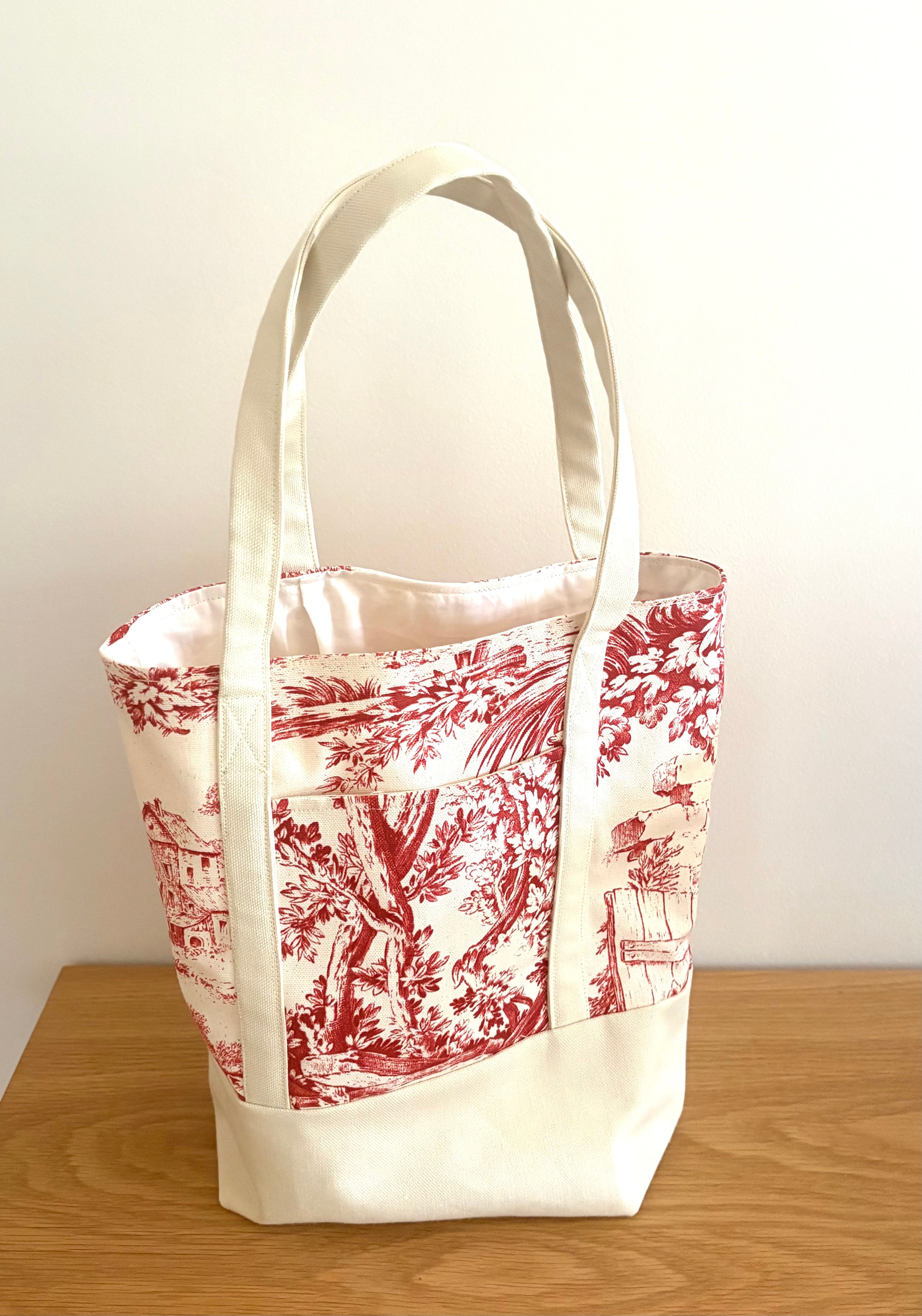 Vintage Print Canvas Totes