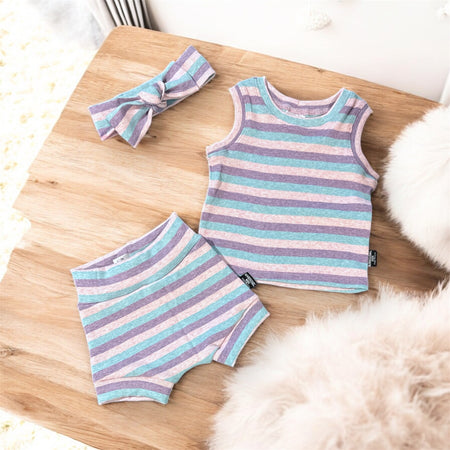 Stripe Rib Knit Newborn Babywear