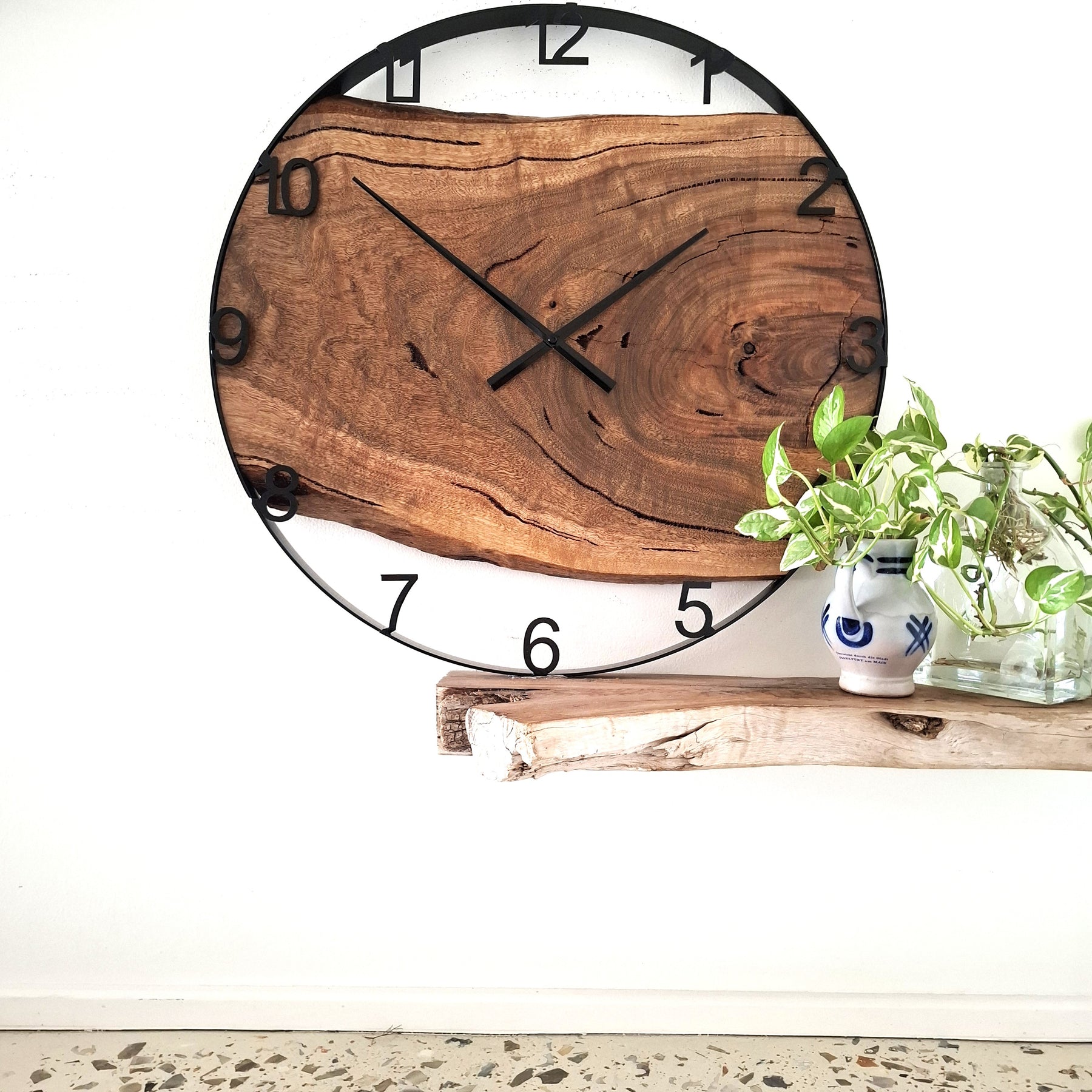 Large Wooden Wall Clock, Australian Made Gift for 5th Wedding Anniversary