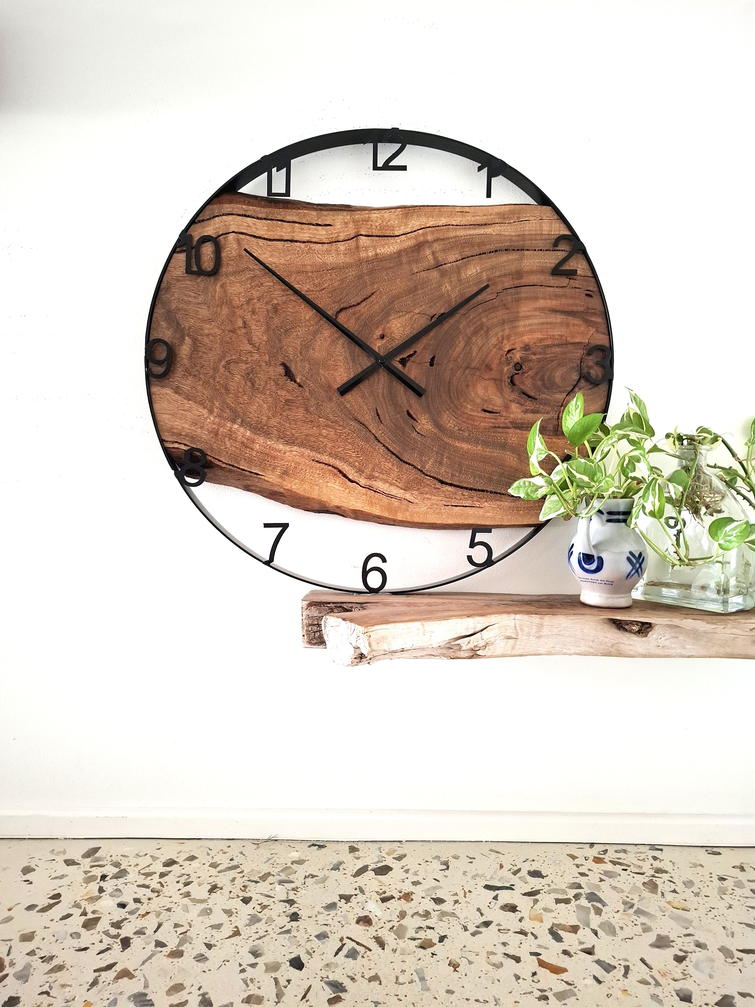 Large Wooden Wall Clock, Australian Made Gift for 5th Wedding Anniversary
