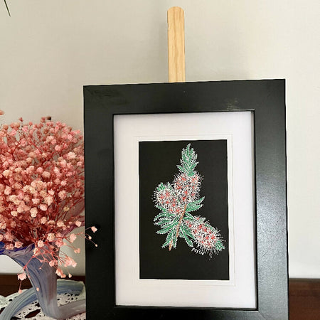 Dot and line art of australian native plants