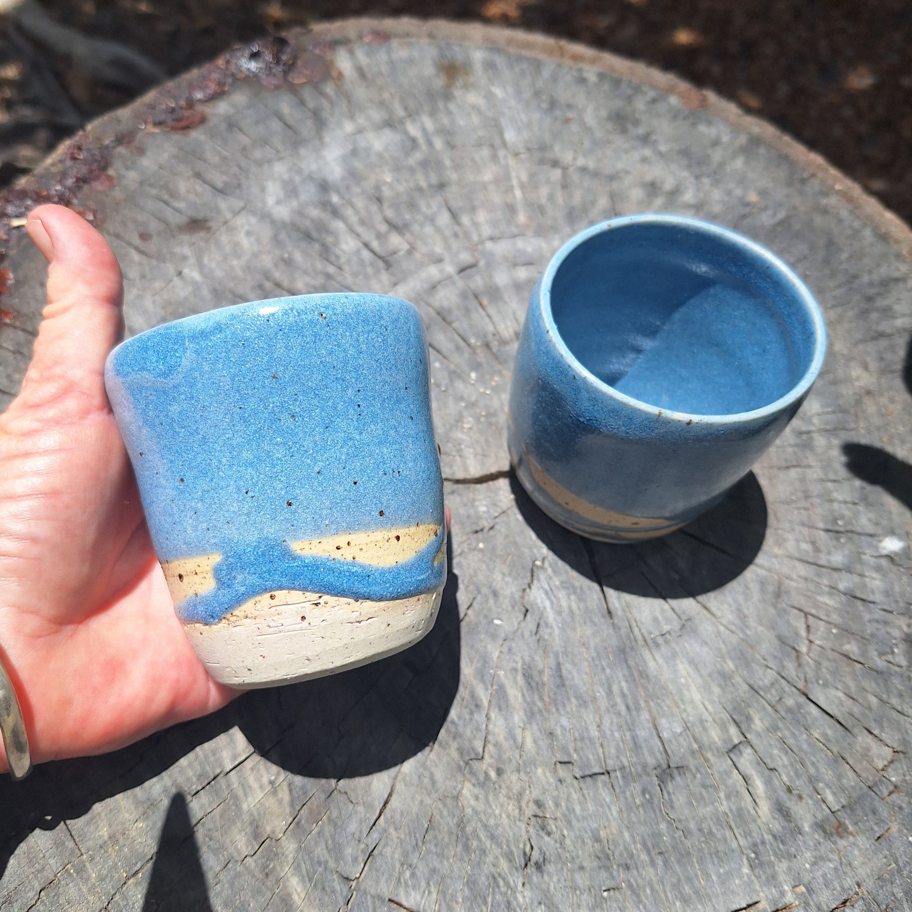 Coffee Latte cups blue
