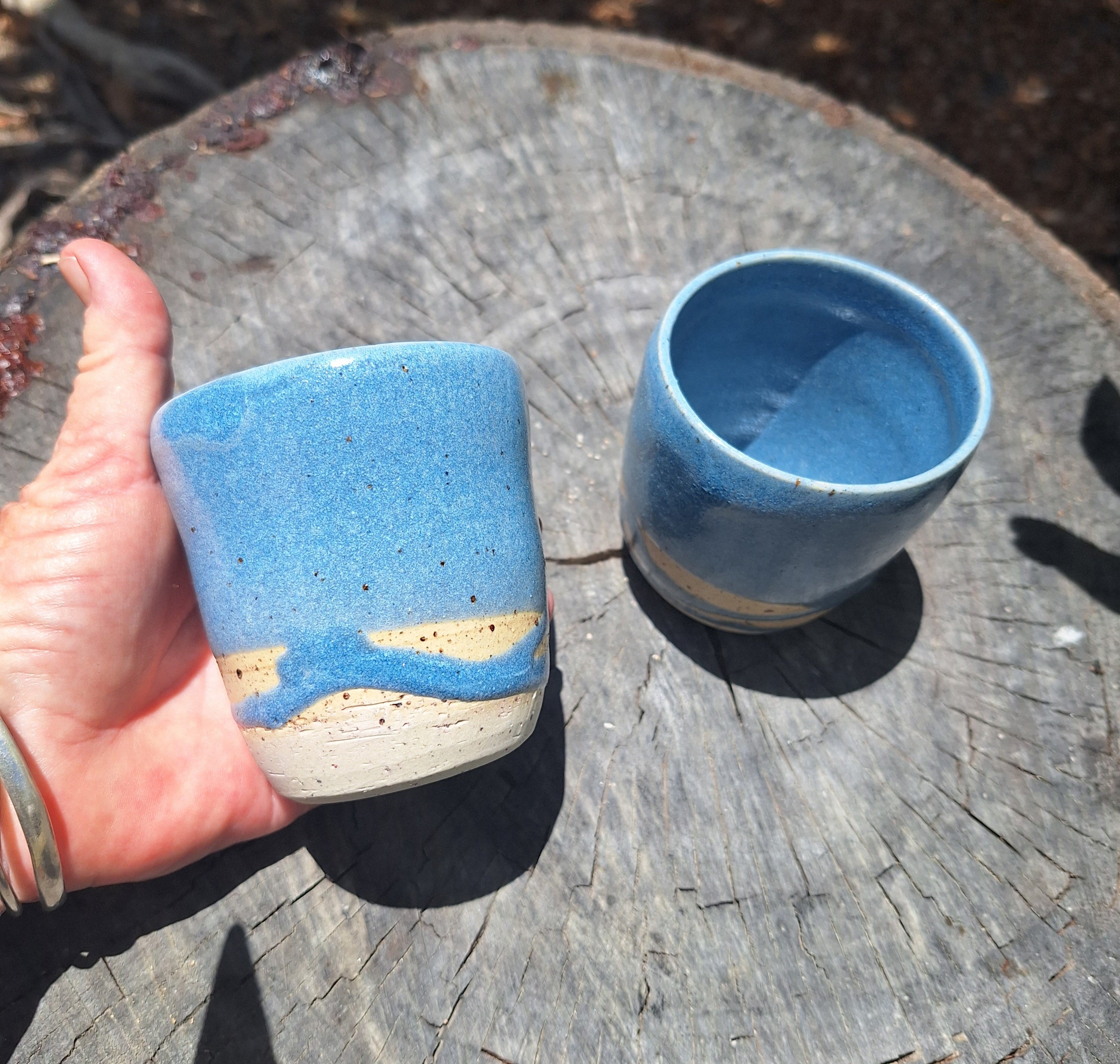 Coffee Latte cups blue