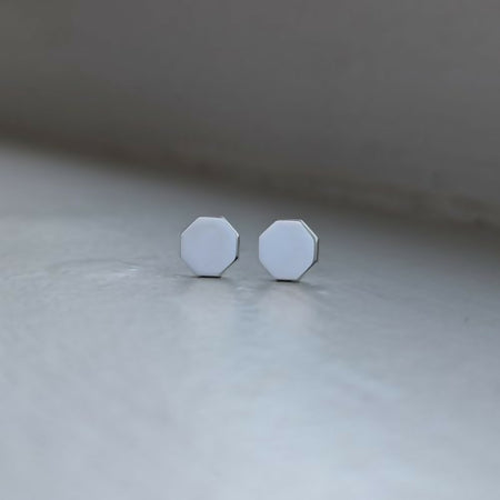 plain octagon studs