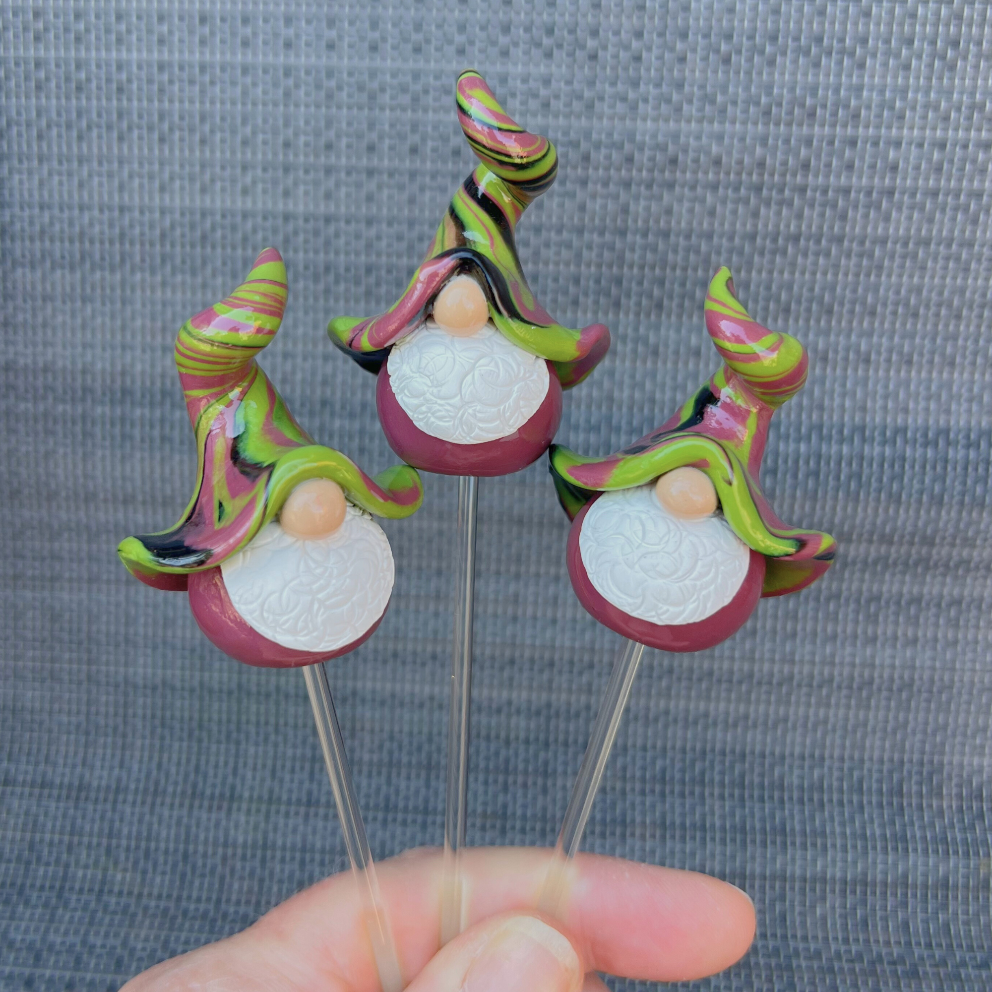 Whimsical gnome trio - Axl, Brodrick & Elvis