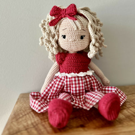 Custom | Crochet Doll | Short curly Hair | 32cm | Made To Order