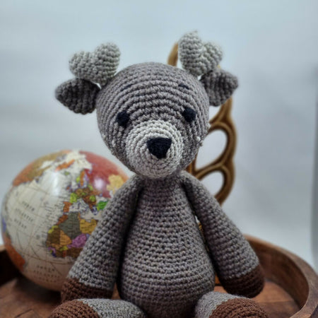 Handmade crochet deer plush toy
