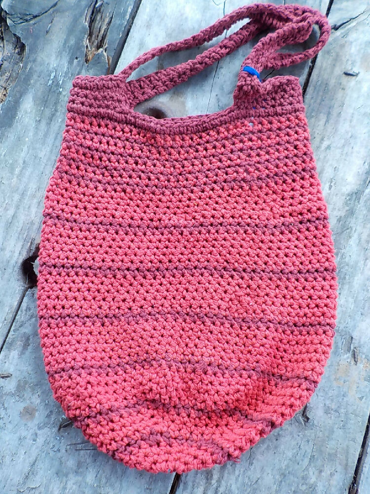 crocheted shopping bag made from cotton