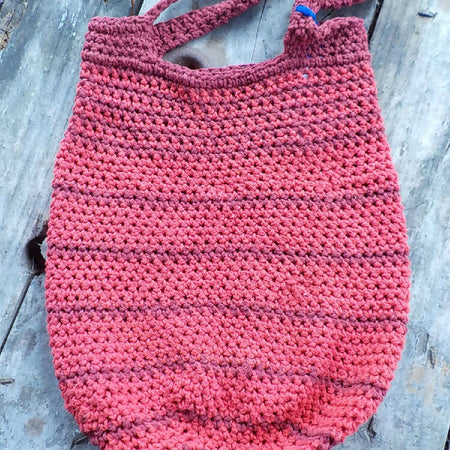 crocheted shopping bag made from cotton