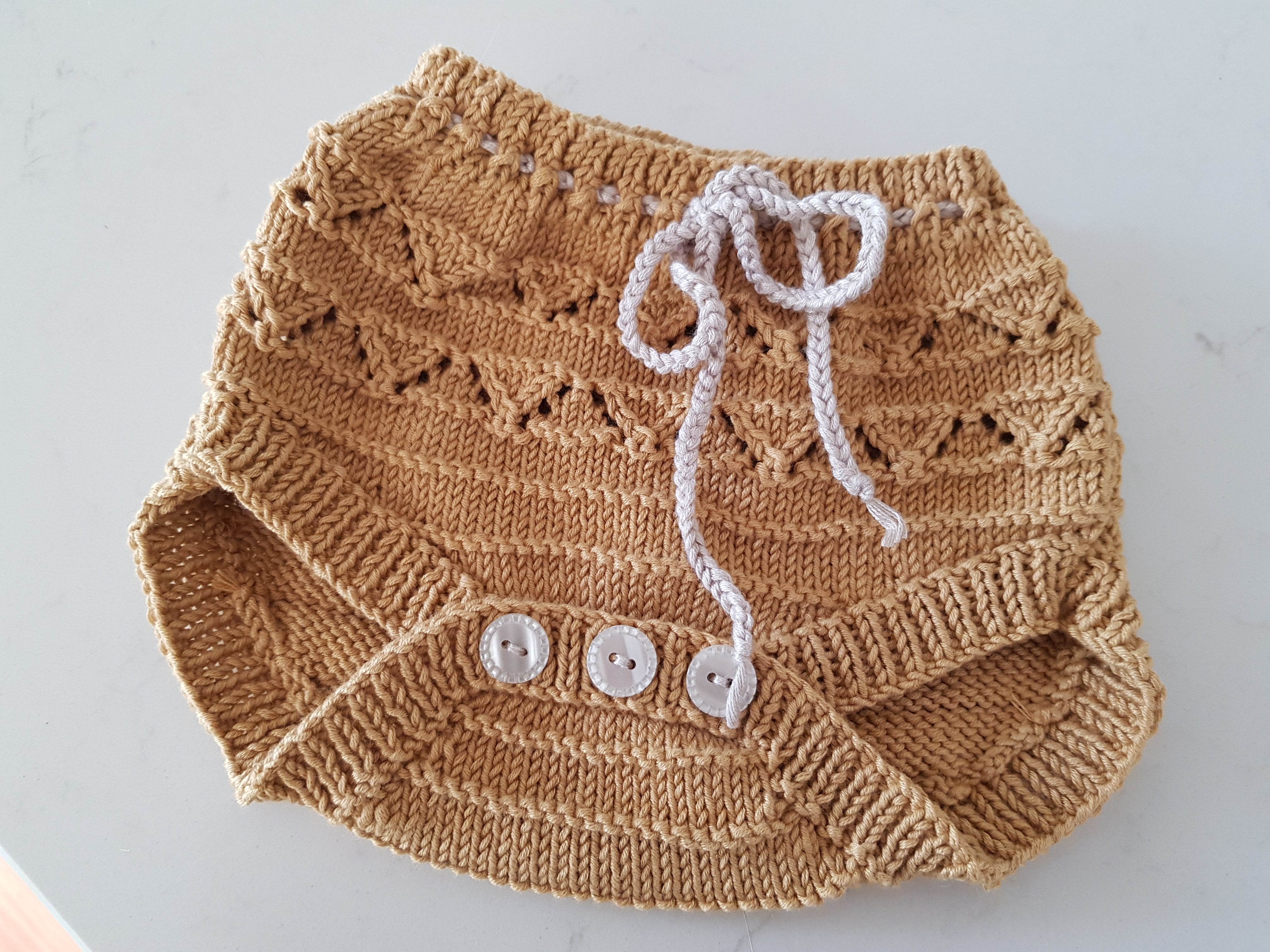 Handknitted Baby-Toddler Bloomers Sz 1-2 Yrs Mustard