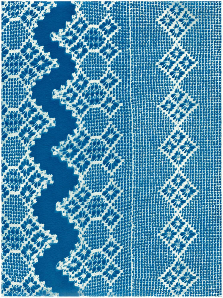 LACEY – diamond lace cyanotype print