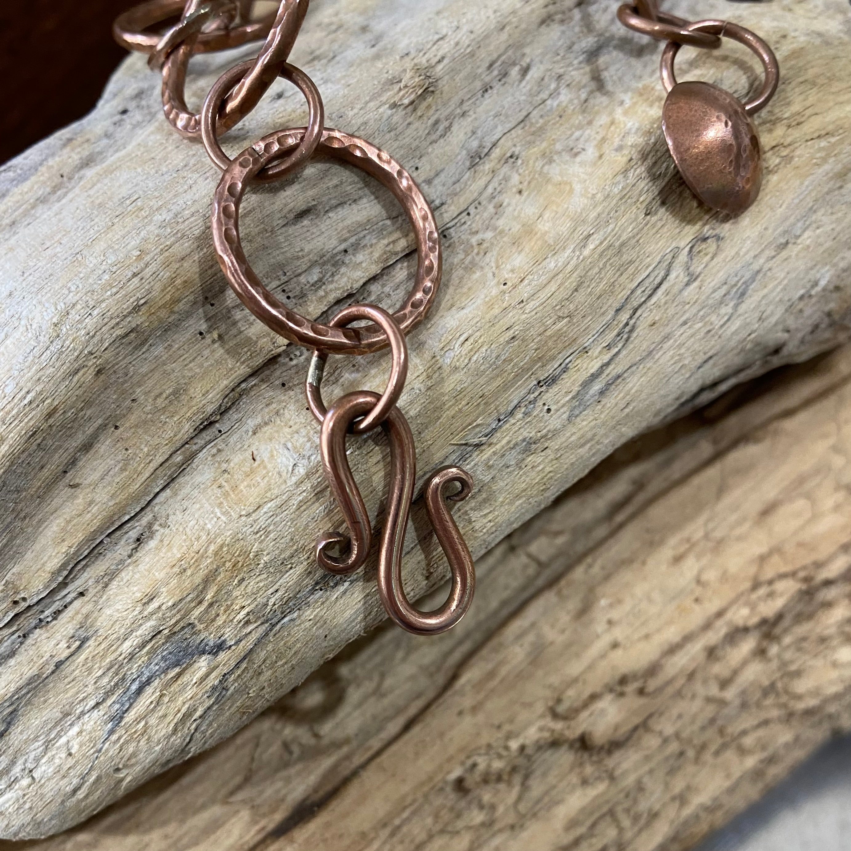 Handmade Copper Chain Bracelet - Large