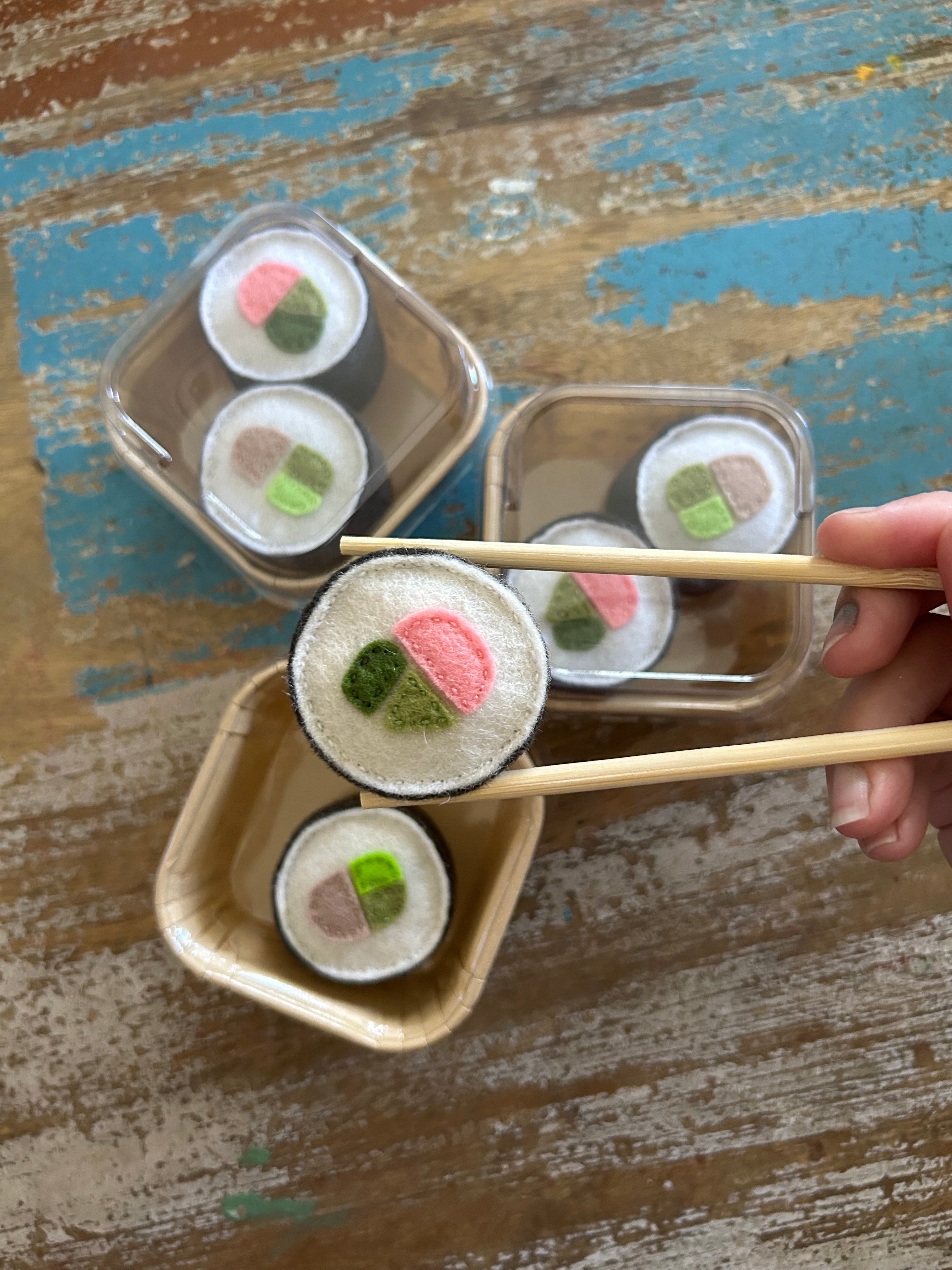 Sushi felt play food, play kitchen