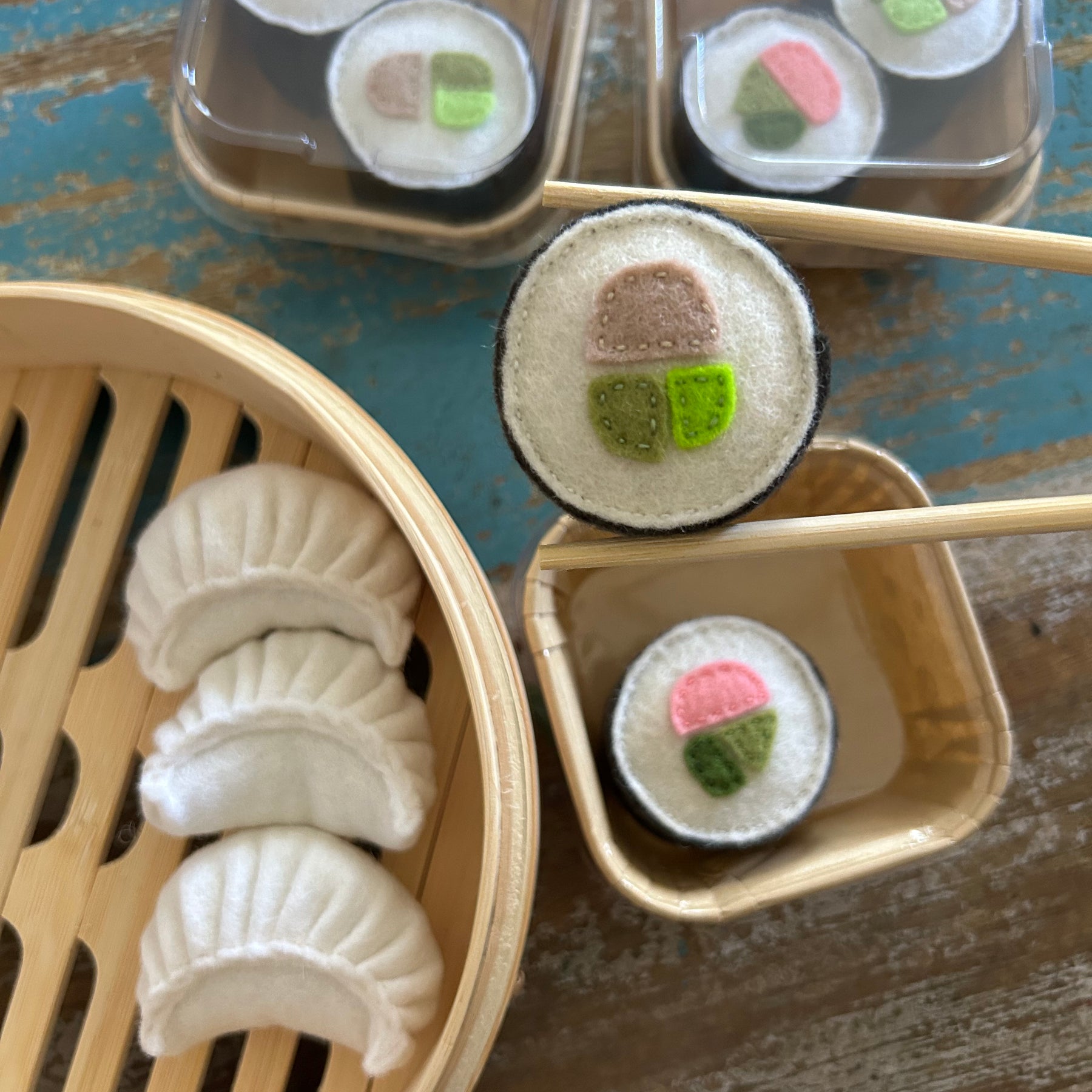 Sushi felt play food, play kitchen