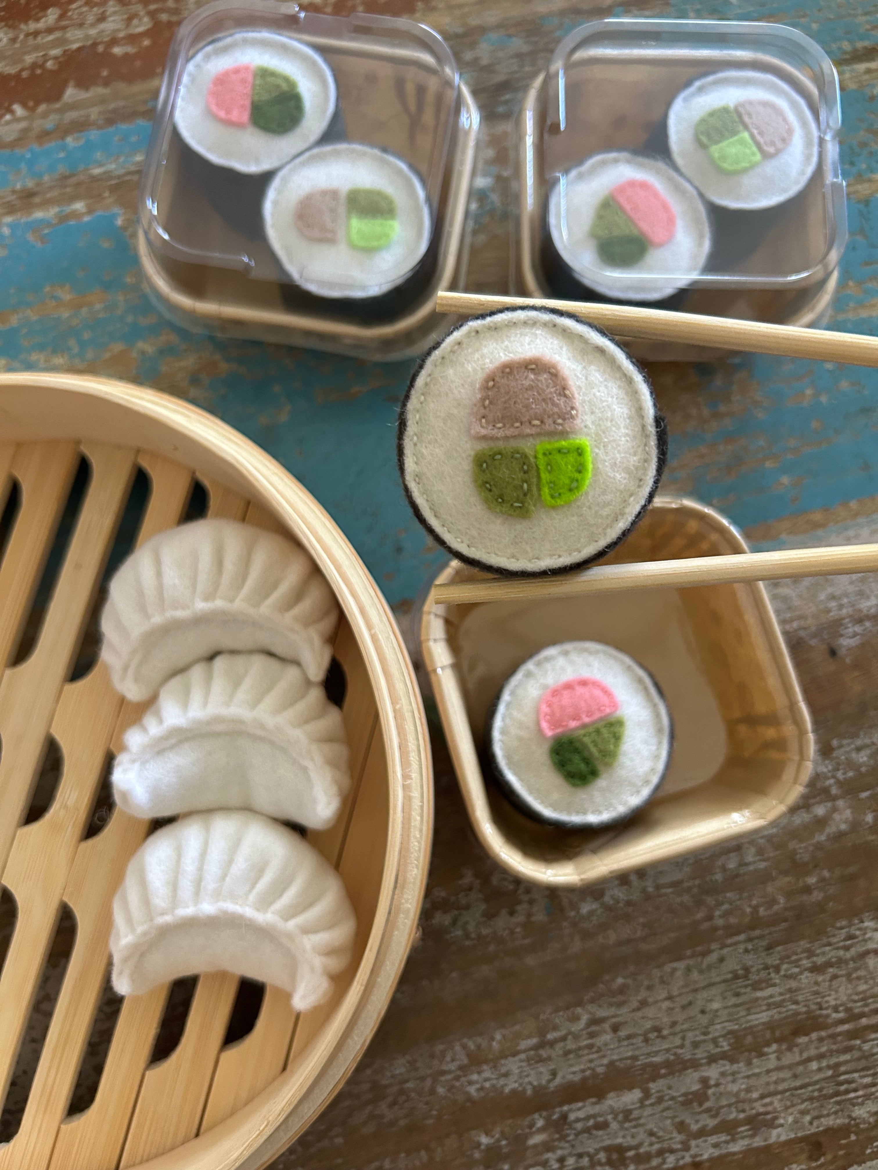 Sushi felt play food, play kitchen