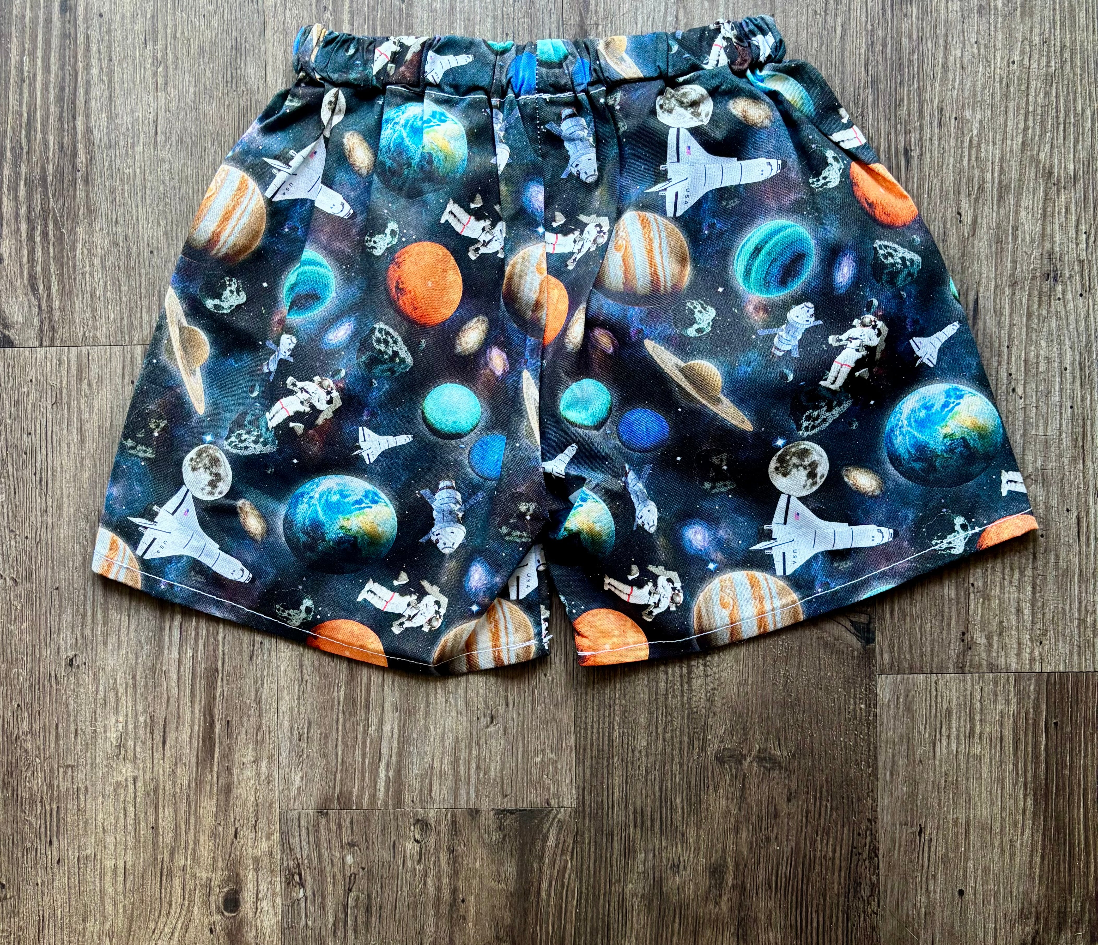 Kids’ Shorts – Size 4 (Space Theme)