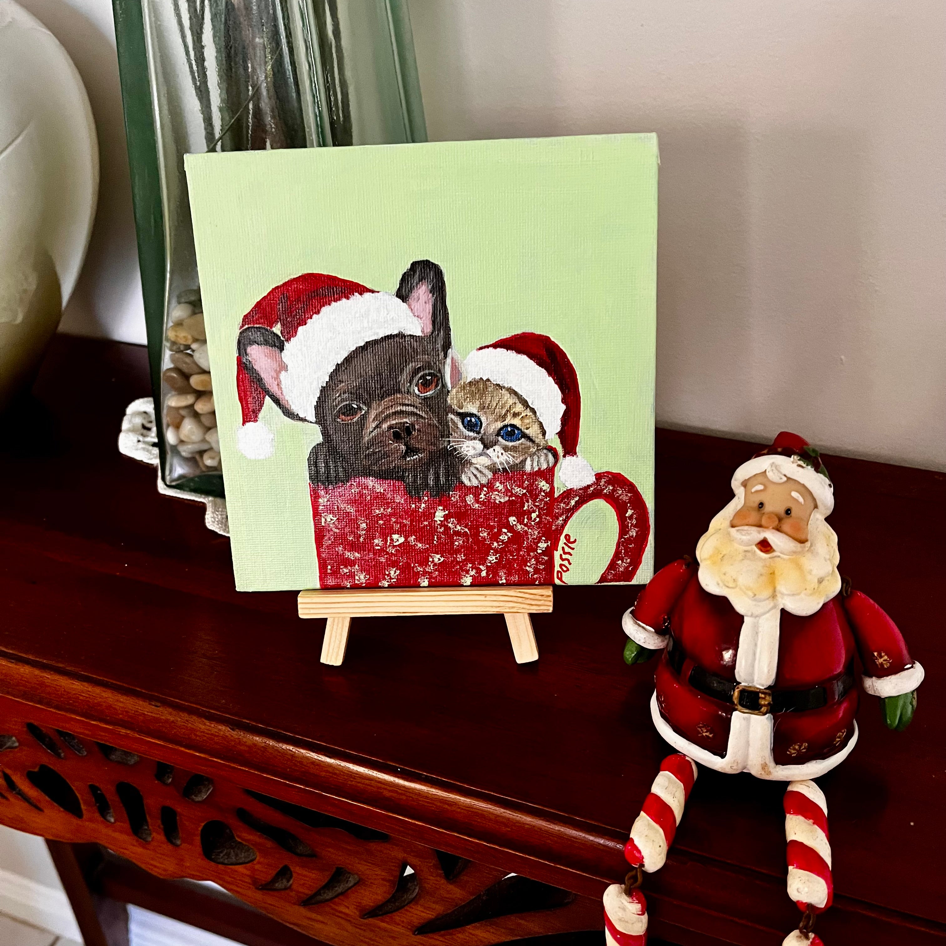 Pets in Christmas Hats