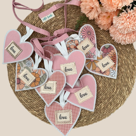 Love Heart Bunting - Retro Floral - Garland - Banner