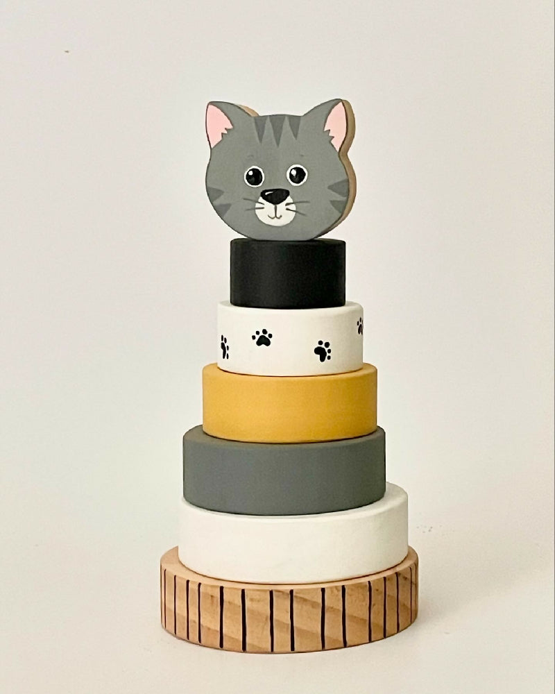 Ring stacker with Cat topper.